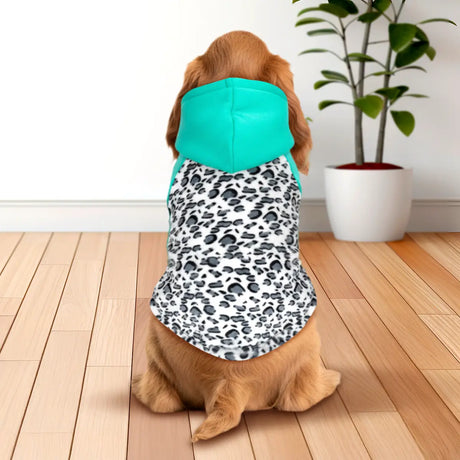 Sudadera para Mascota, Animal Print, Color Aqua