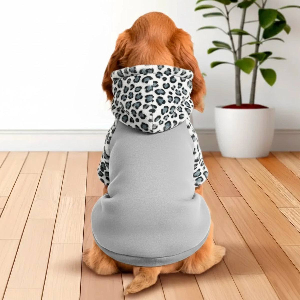 Sudadera para Mascota, Animal Print, Color Gris