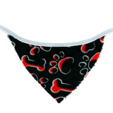 Pashmina para Mascotas con Diseño, color Negro con Rojo