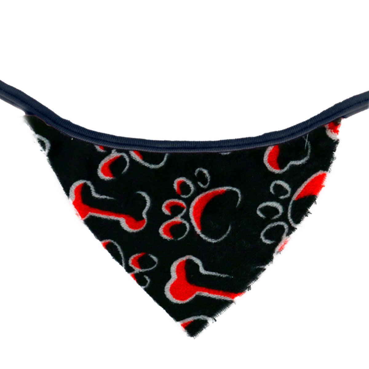 Pashmina para Mascotas con Diseño, color Negro con Rojo