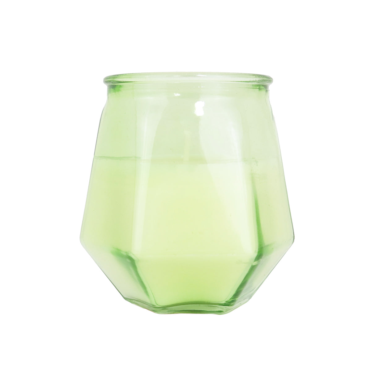 Vela en Frasco Hexagonal, Color Verde, 170 g