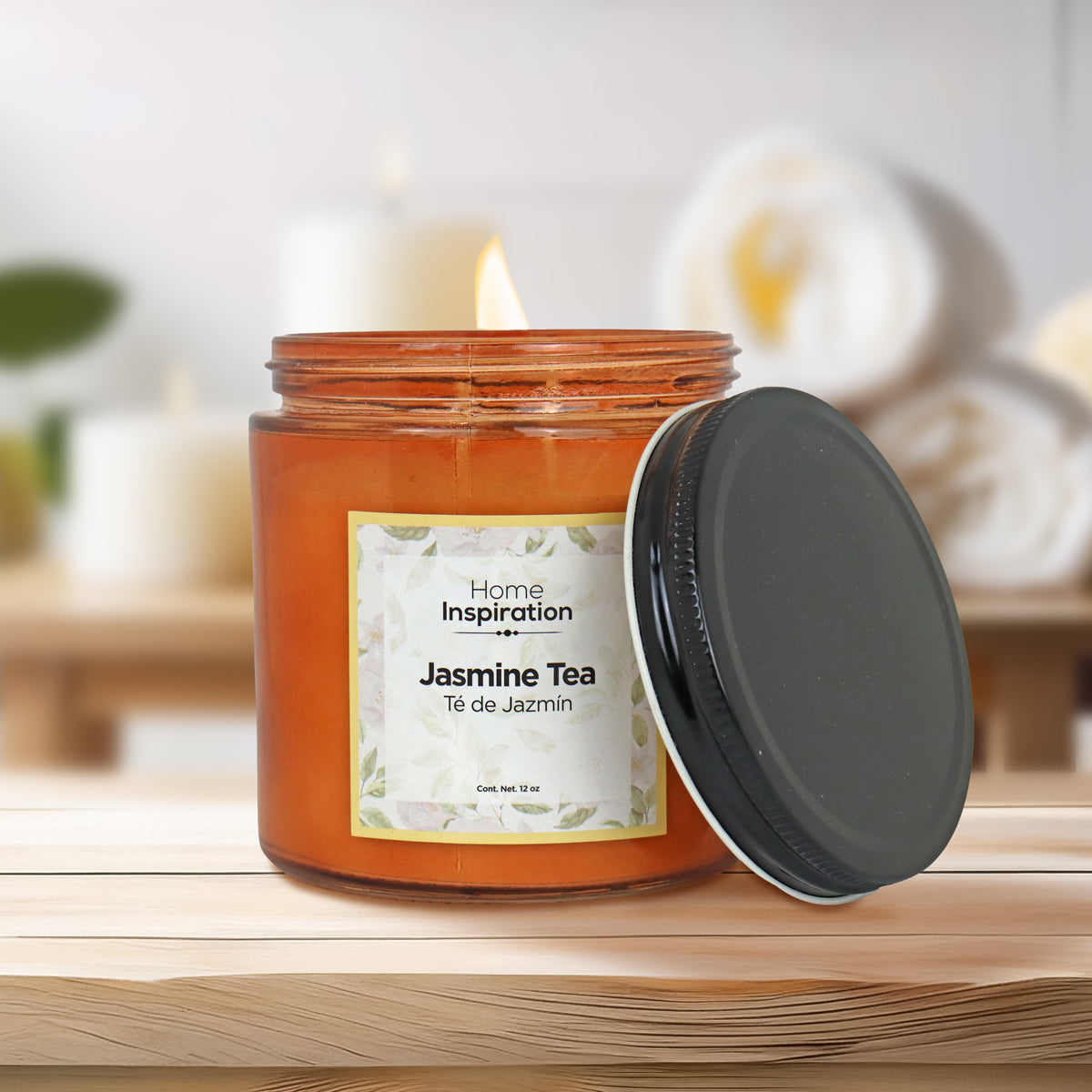 Vela Aromática "Té de Jazmín" en Tarro con Tapa 227gr, Home Inspiration