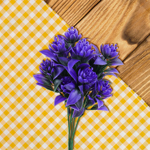 Follaje Artificial con Flores color Morado