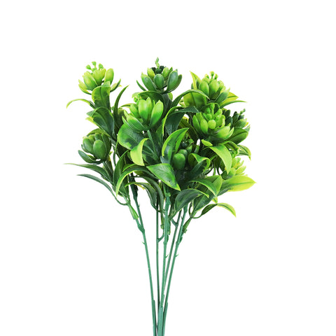 Follaje Artificial con Flores color Verde