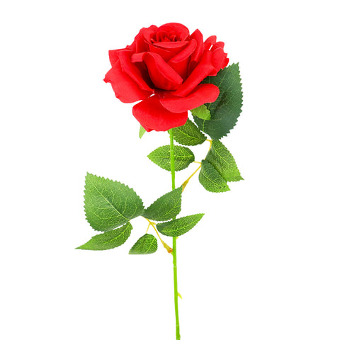 Rosa Artificial Decorativa, color Rojo
