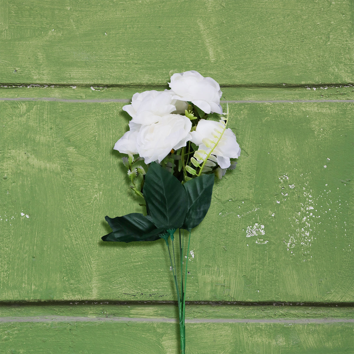 Follaje de Rosas Decorativo, color Blanco