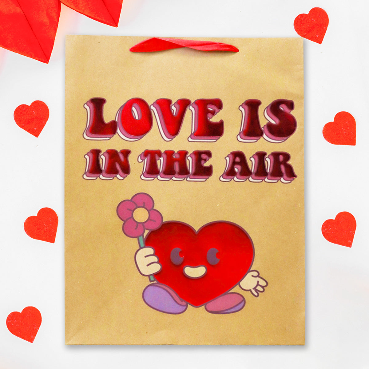 Bolsa de Papel Kraft para Regalo, Love Is In The Air