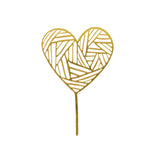 Decoración para Pastel en Forma de Corazón, color Oro