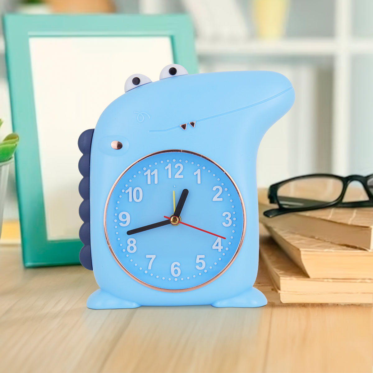 Reloj Despertador en Forma de Cocodrilo, color Azul – Waldo's