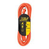 Extensión Eléctrica con 3 Contactos, 4 metros, color Naranja