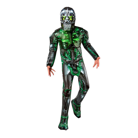 Disfraz de Cyborg Verde Iluminado para Niño