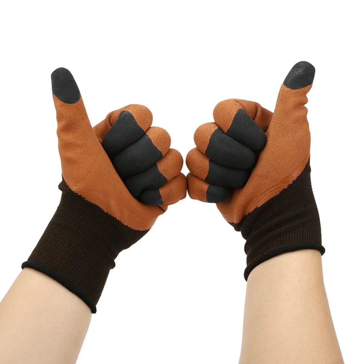 Guantes de Carnaza con Dedal Rudo, Tec Treck