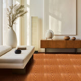 Loseta PVC con Textura de Madera, color Caoba