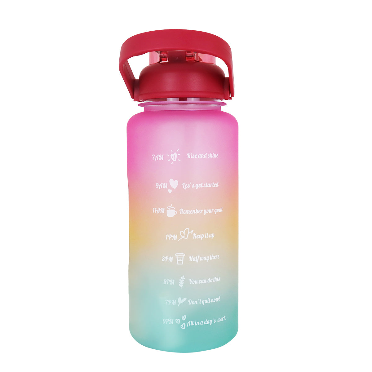 Botella Motivacional color Rosa, 2Lts.