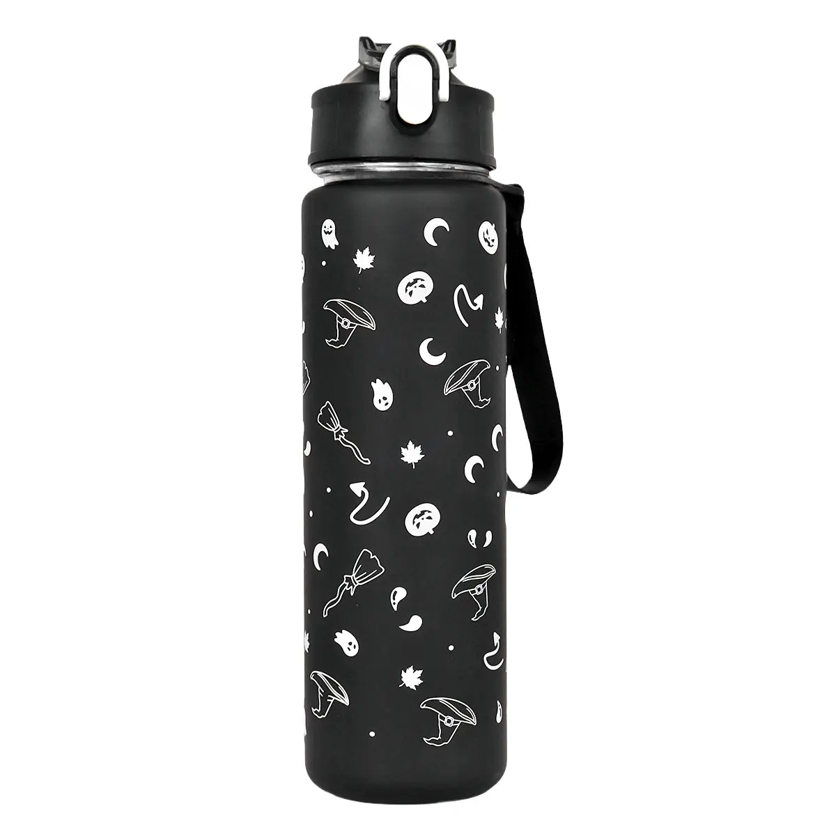 Botella con Popote, Diseño Bruja, 900 ml