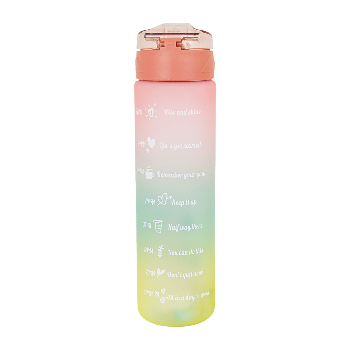 Botella Motivacional color Coral, 900ml