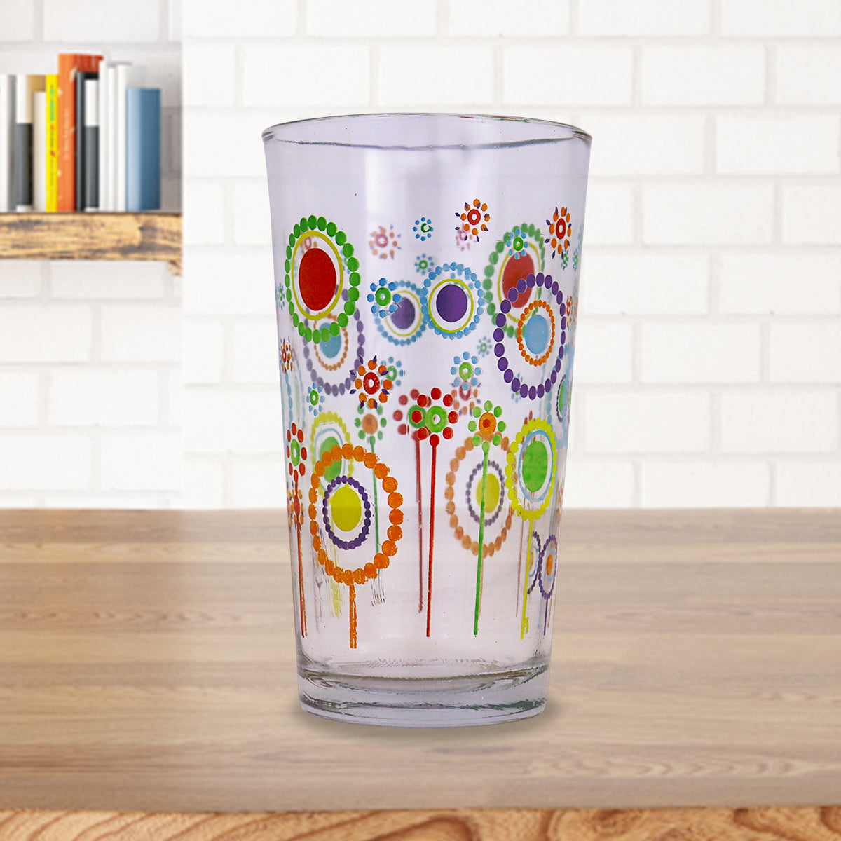 Juego de 4 Vasos Decorados, 480ml