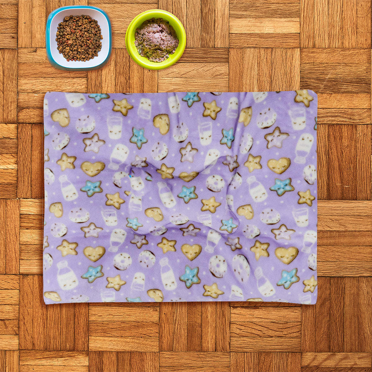 Cama con Estampado de Galletas para Mascota, 75x55cm