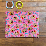 Cama con Estampado de Perritos para Mascotas, 75x55cm