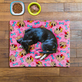 Cama con Estampado de Perritos para Mascotas, 75x55cm