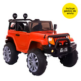 Carrito Jeep Eléctrico color Rojo para Niños