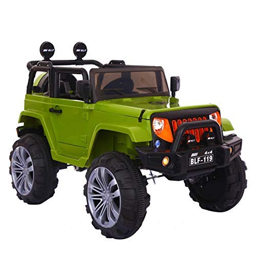 Carrito Jeep Eléctrico color Verde para Niños