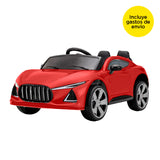 Carrito Eléctrico Deportivo color Rojo para Niños