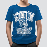 Playera Básica con Estampado de León para Niño, color Azul