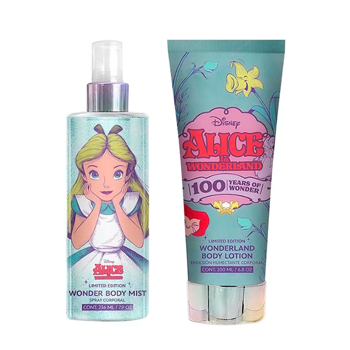 Disney 100, Set de Fragancia Corporal + Crema Humectante, Edición Alicia en el País de las Maravillas