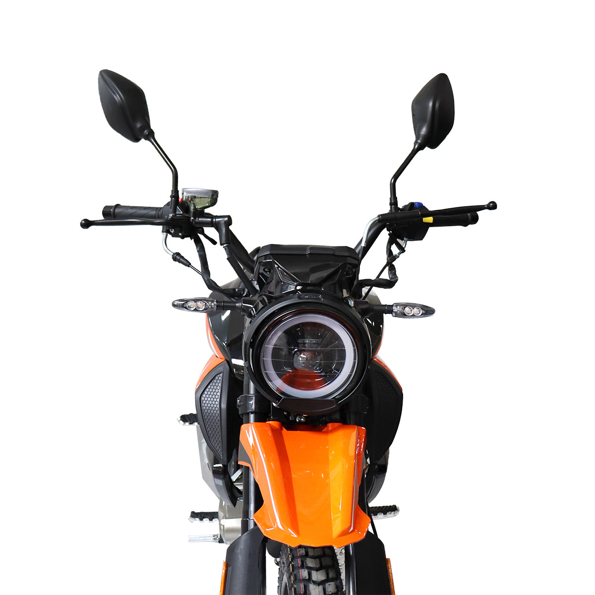 Motocicleta Kiwo KW 200, color Negro con Naranja