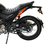 Motocicleta Kiwo KW 200, color Negro con Naranja