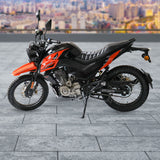 Motocicleta Kiwo KW 200, color Negro con Naranja