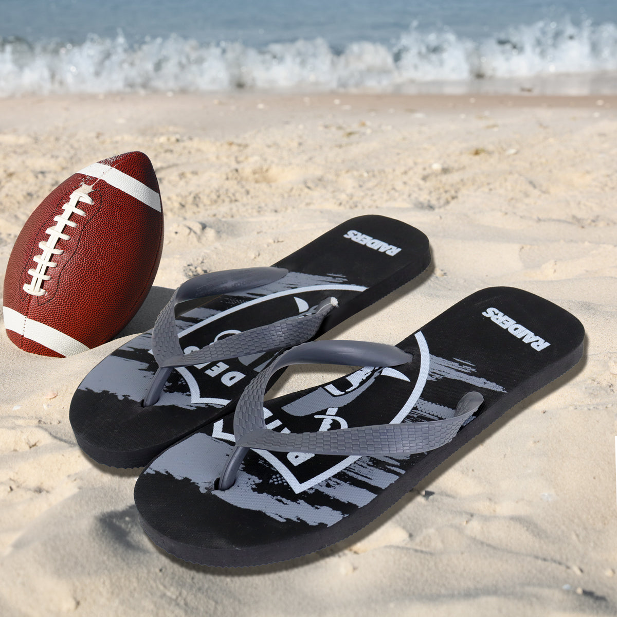 Sandalias Unisex de los Raiders, NFL