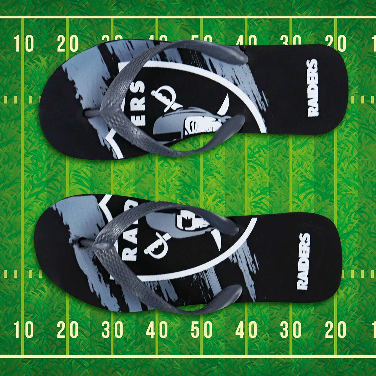 Sandalias Unisex de los Raiders, NFL