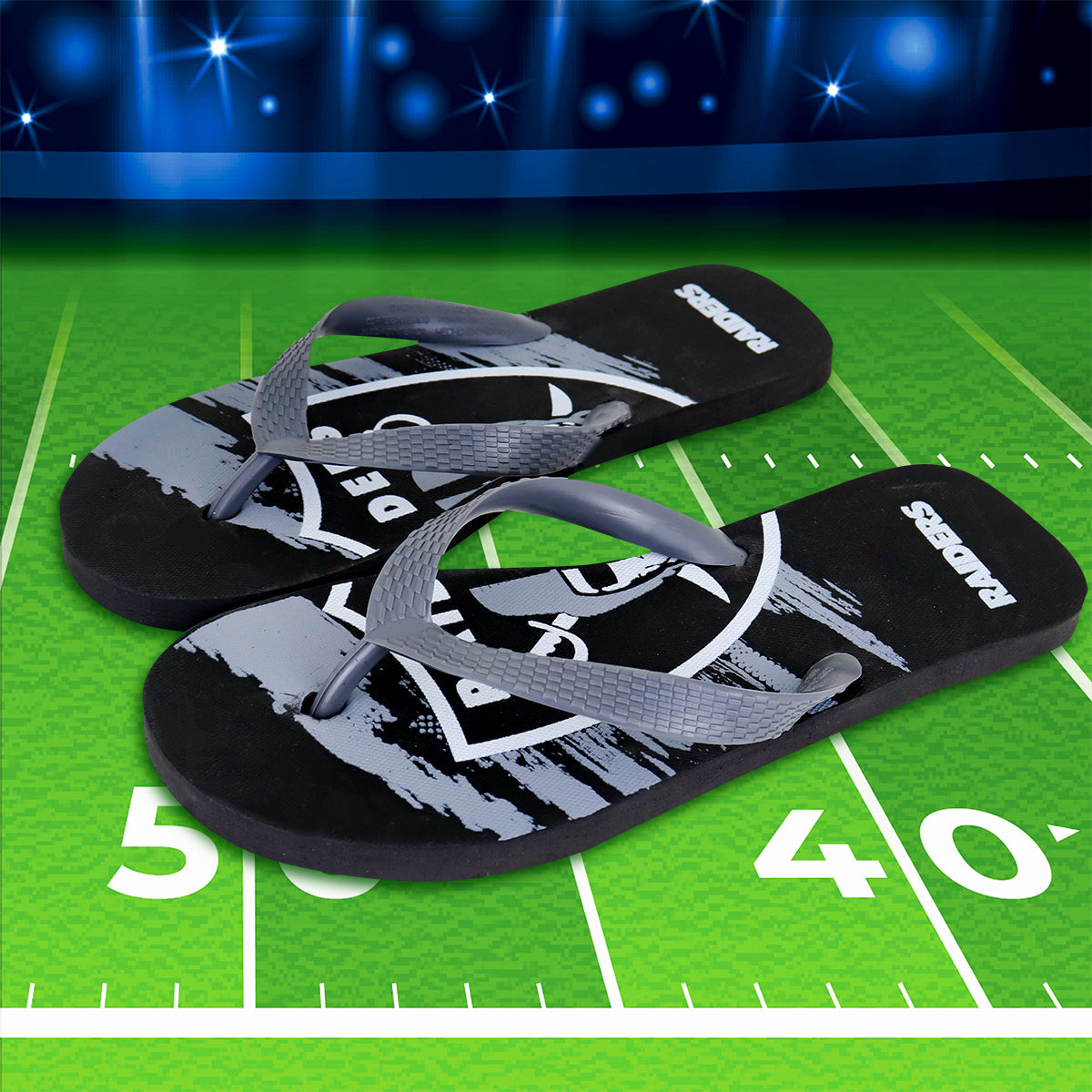 Sandalias Unisex de los Raiders, NFL