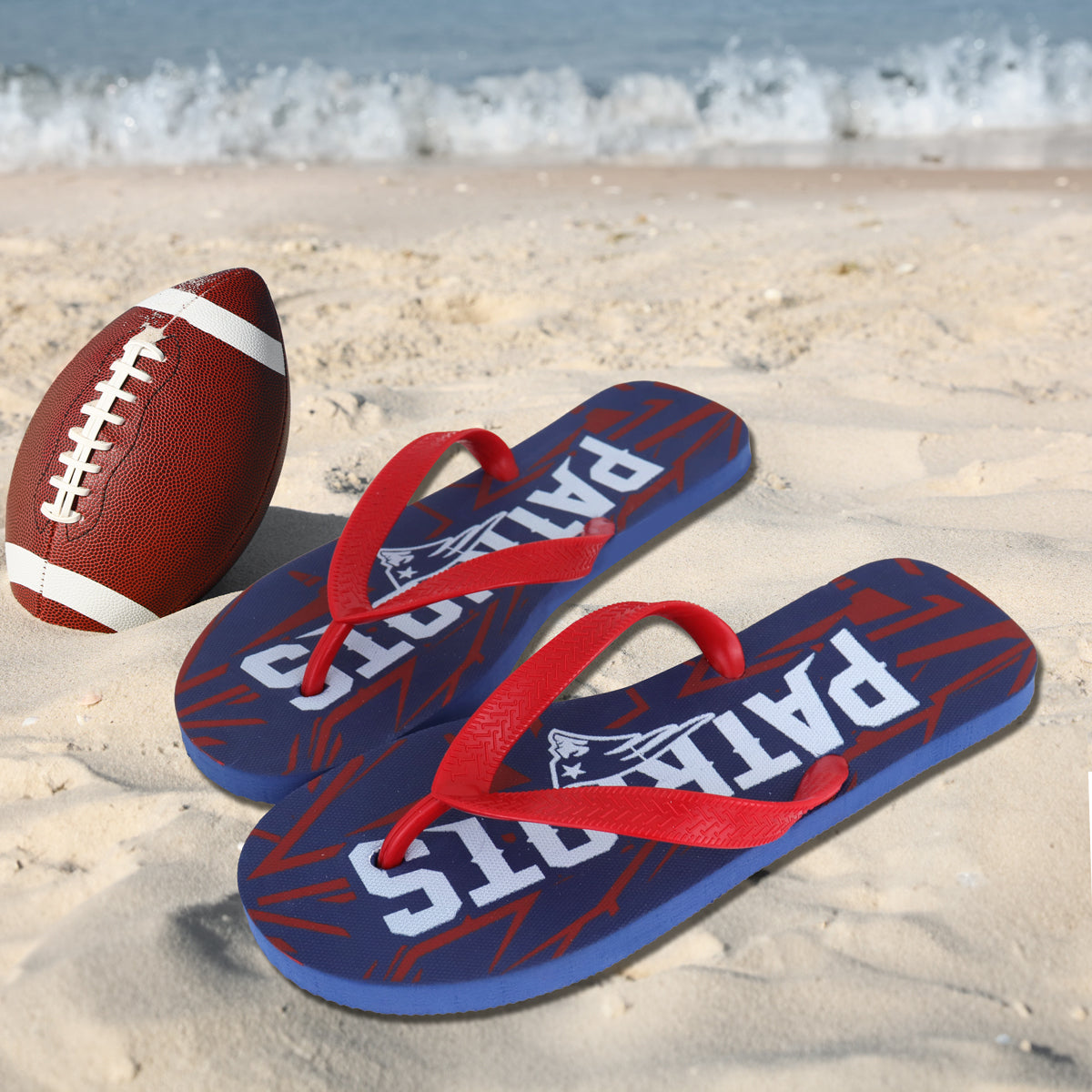 Sandalias Unisex de los Patriots, NFL