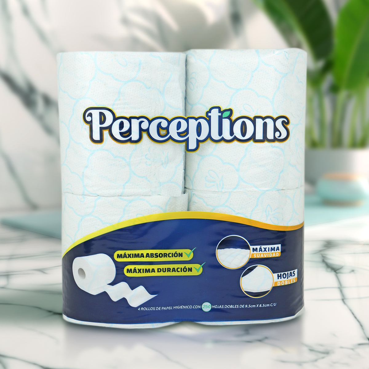 Papel Higiénico Perceptions, 4 Rollos