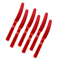 Set de 10 Cuchillos de Plástico color Rojo