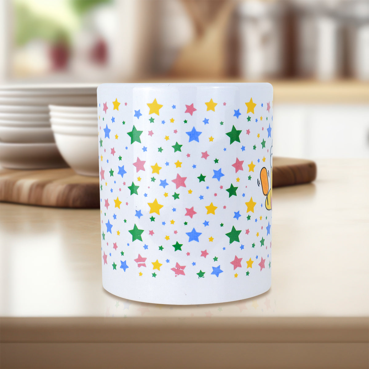 Taza de Cerámica con Estampado de Pastel