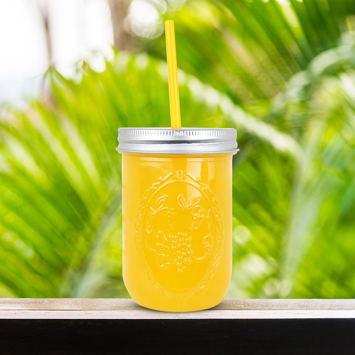 Mason Jar color Amarillo 350ml