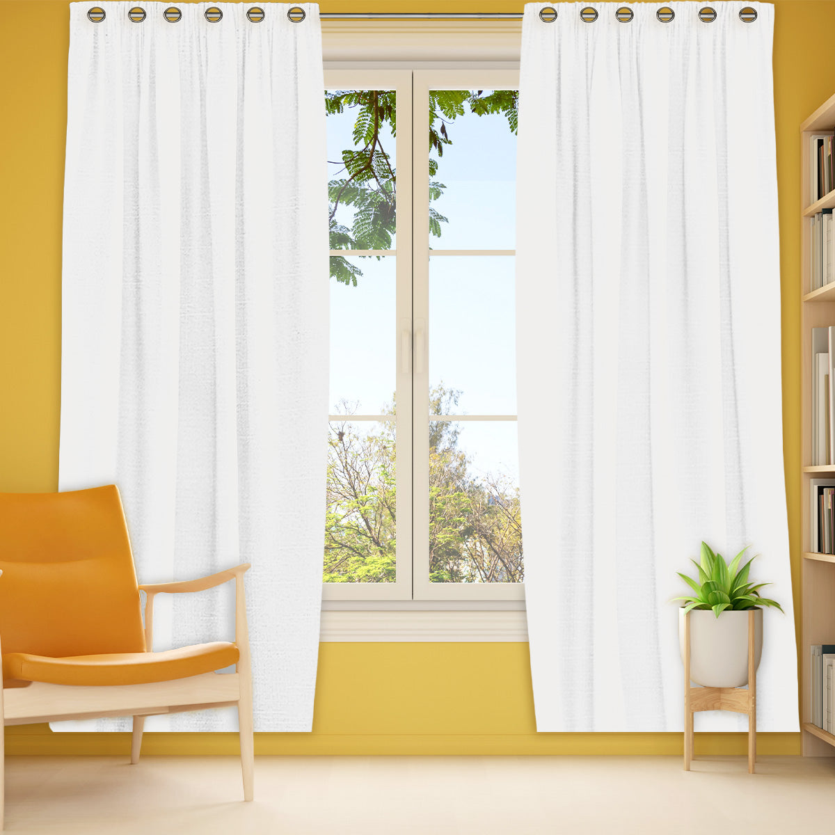 Cortina Diseño Jaspeado color Blanco 200 x 140cm