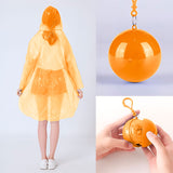 Llavero con Impermeable, Color Naranja