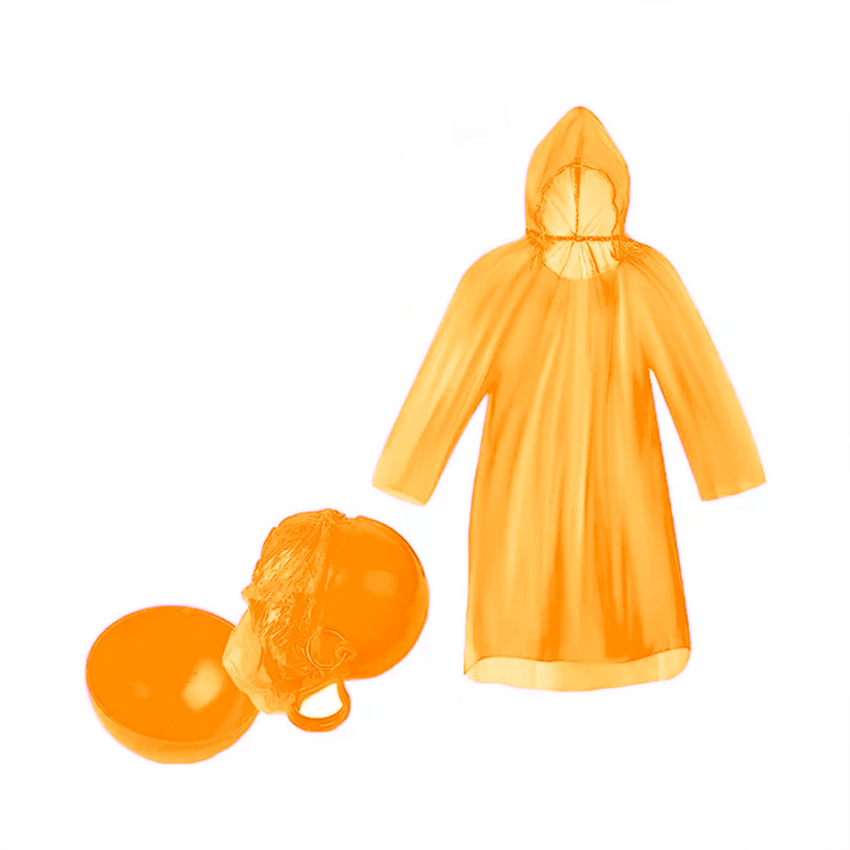 Llavero con Impermeable, Color Naranja