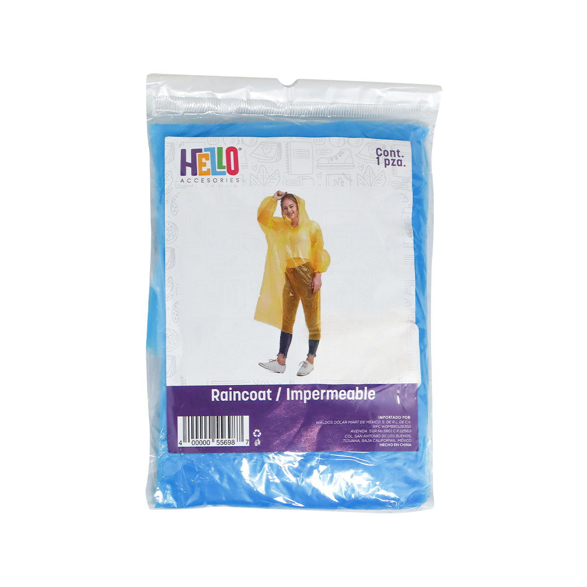 Impermeable Infantil, Color Azul