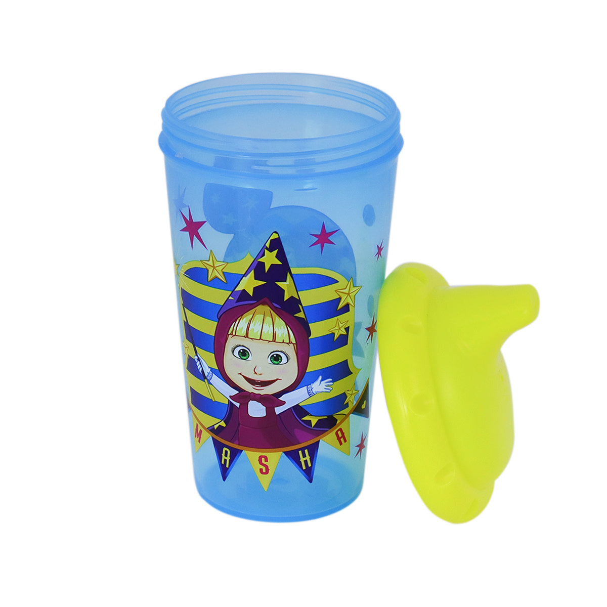 Set de 2 Vasos Entrenadores con Tapa, Diseño Masha y El Oso