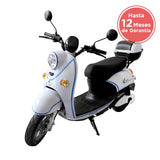 Motocicleta Eléctrica Kiwo E-Bike ZT color Blanco con Azul