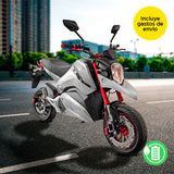 Motocicleta Eléctrica E-Bike ZQ color Plata