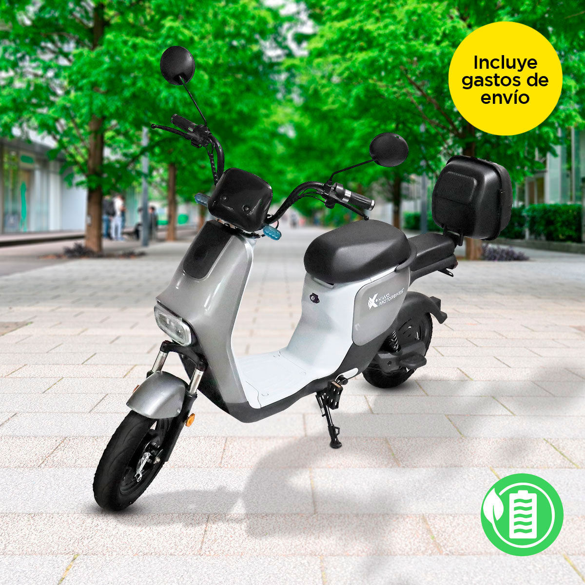 Bicicleta Eléctrica Kiwo color Gris 2023