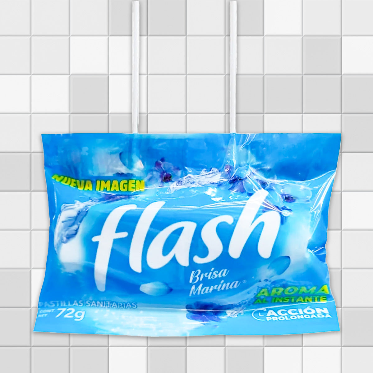 Pastilla para Baño Flash, Brisa Marina 72g