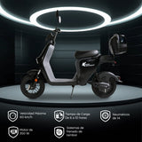 Bicicleta Eléctrica Kiwo, SSD100 color Negro con Gris